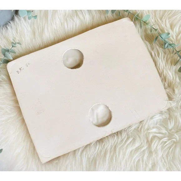 Vintage 80s Ceramic “LOVE” Plaque Wall Hanging Cute Kitschy - Picture 2 of 4